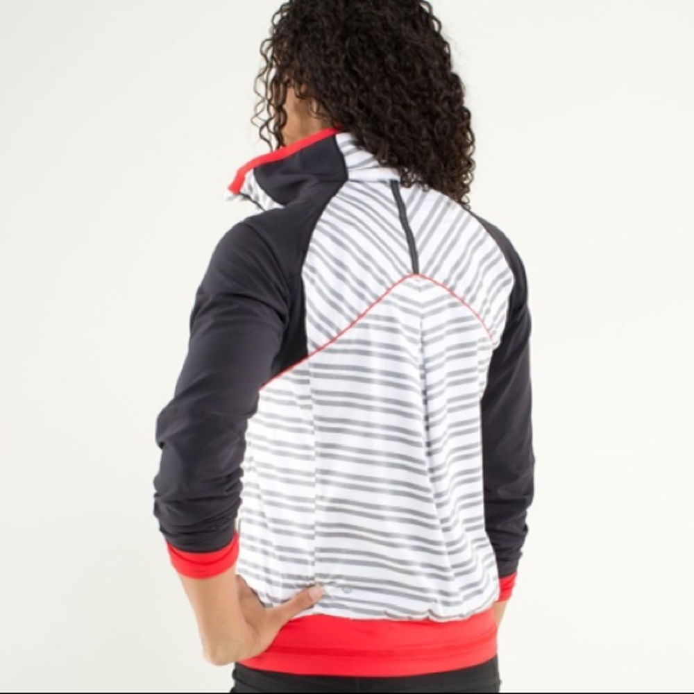 lululemon athletica Black and Red Striped Jacket - Picture 2 of 13